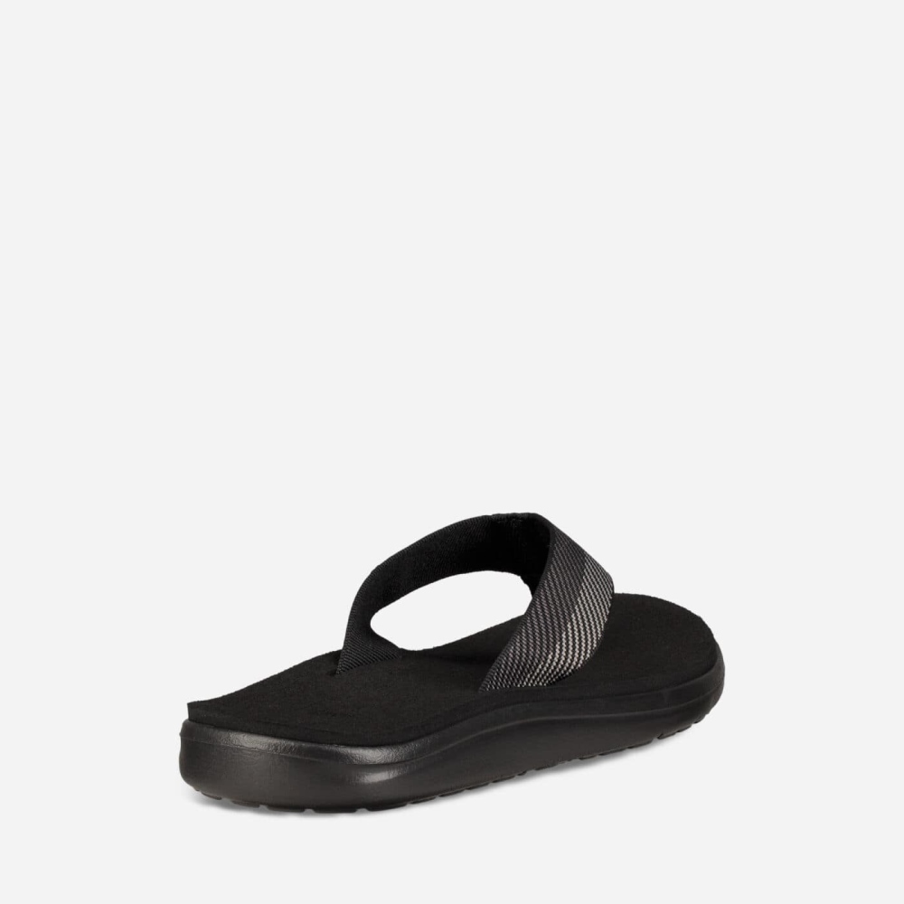 Men's Teva Voya Flip Flops Black Grey | 723104JUA