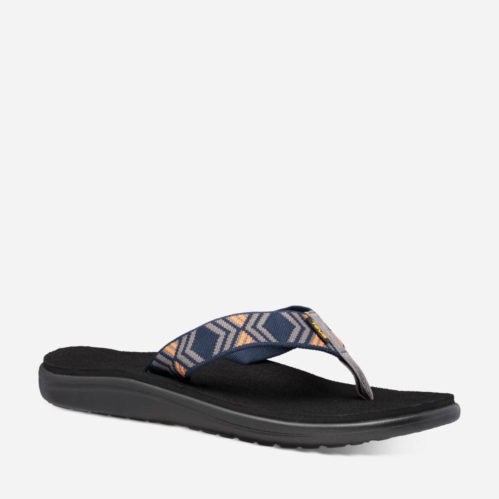 Men's Teva Voya Flip Flops Dark Grey | 095362IJG