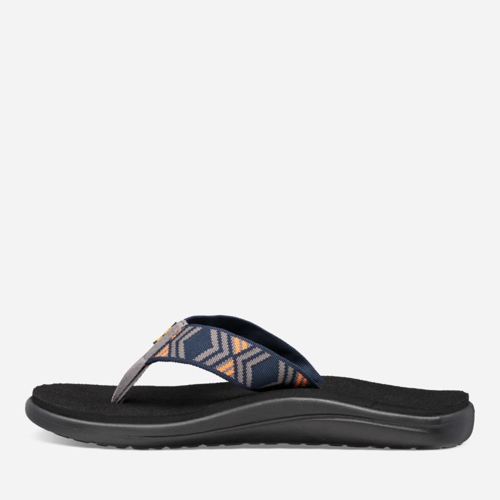 Men's Teva Voya Flip Flops Dark Grey | 095362IJG