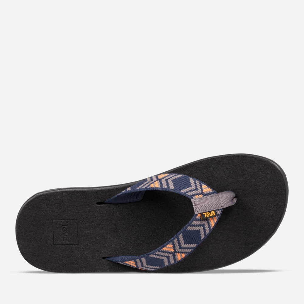 Men's Teva Voya Flip Flops Dark Grey | 095362IJG