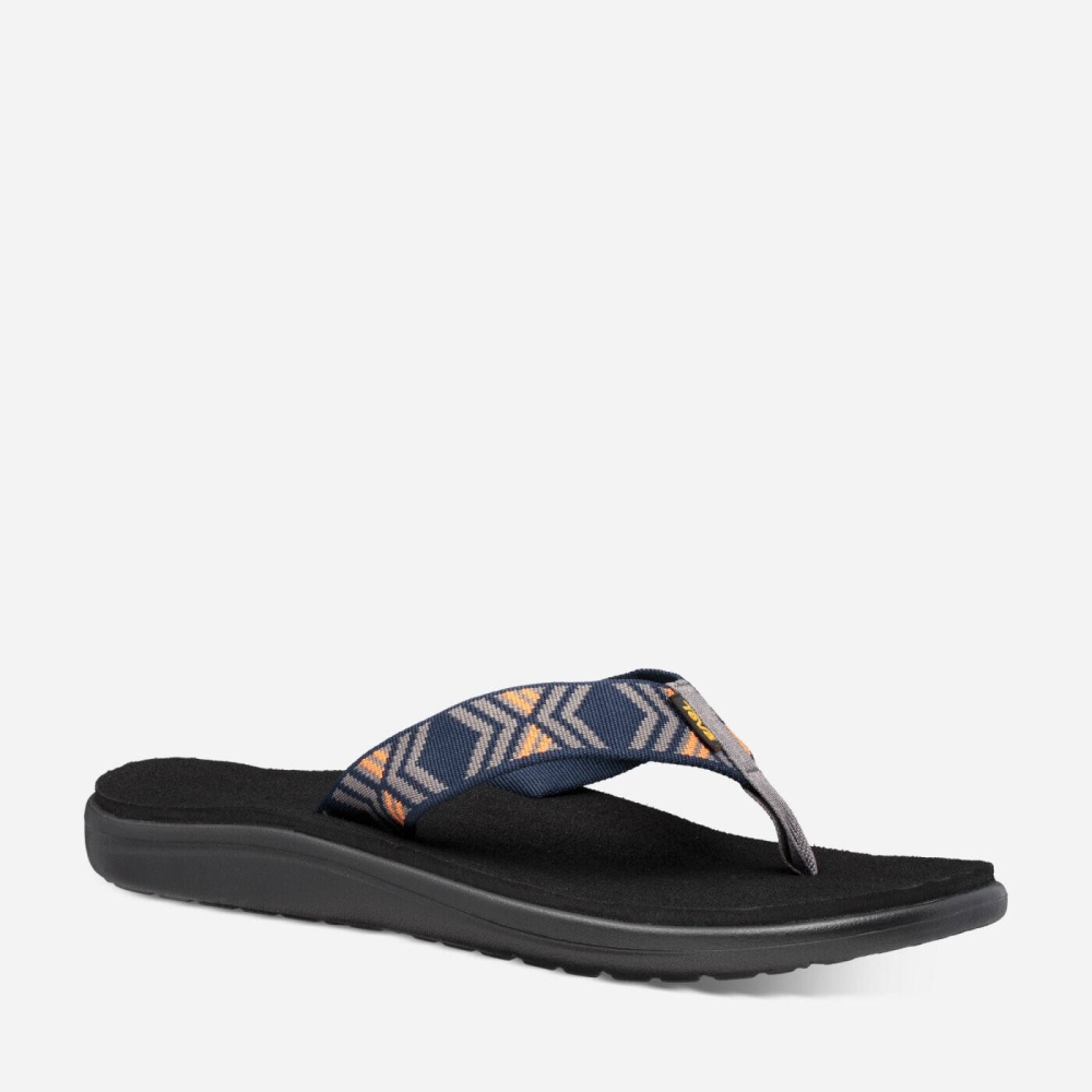 Men's Teva Voya Flip Sandals Dark Grey | 341072CTH