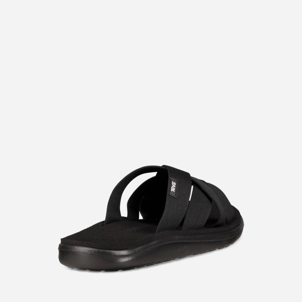 Men's Teva Voya Slide Sandals Black | 642513MKD