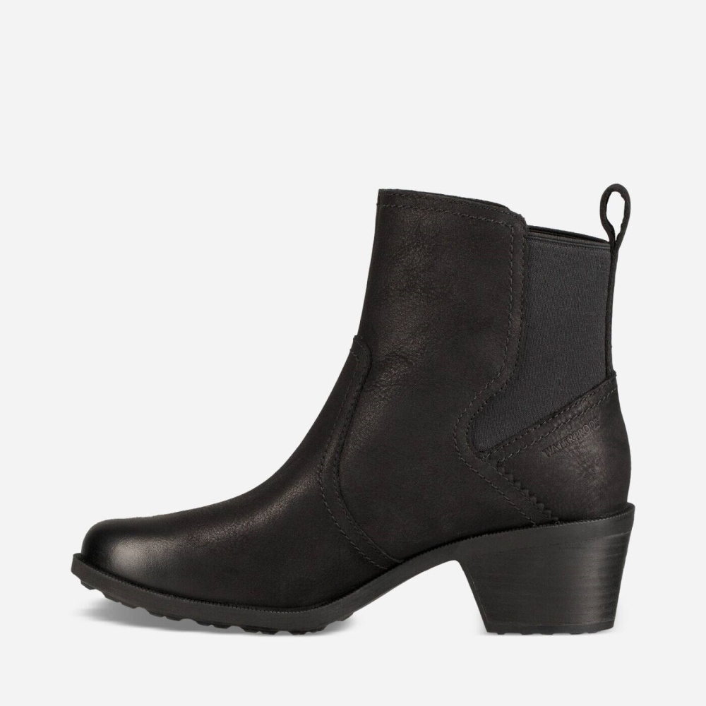 Women's Teva Anaya Chelsea WP Boots Black | 630792DBG