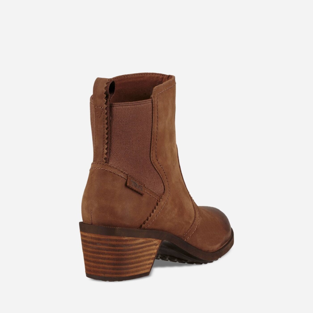 Women's Teva Anaya Chelsea WP Boots Brown | 278406ZFY