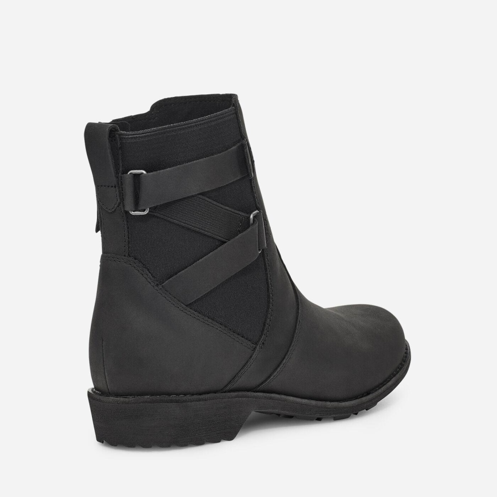 Women's Teva Ellery Ankle WP Boots Black | 603547DOH