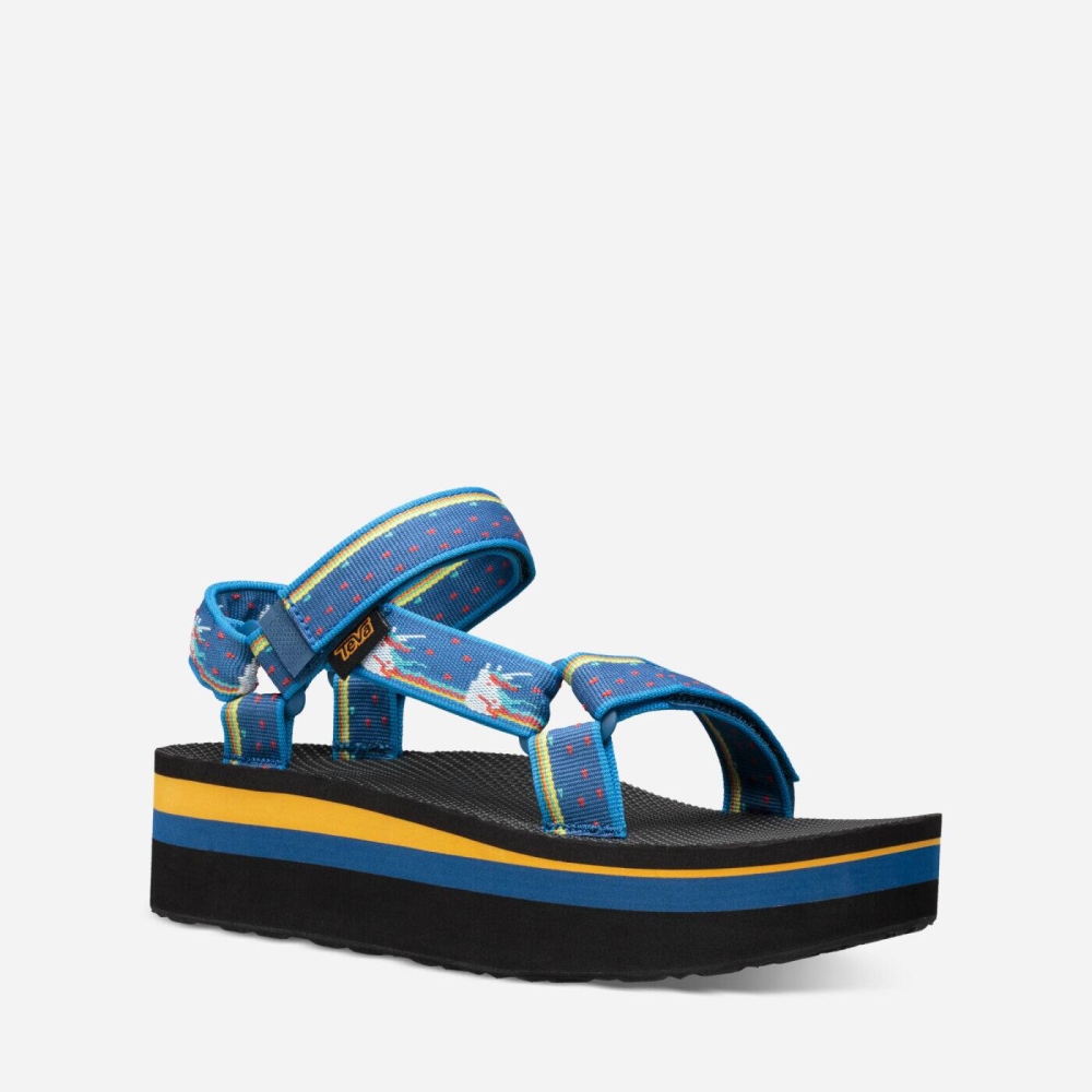 Women's Teva Flatform Universal Flatform Sandals Dark Blue | 142607BOL