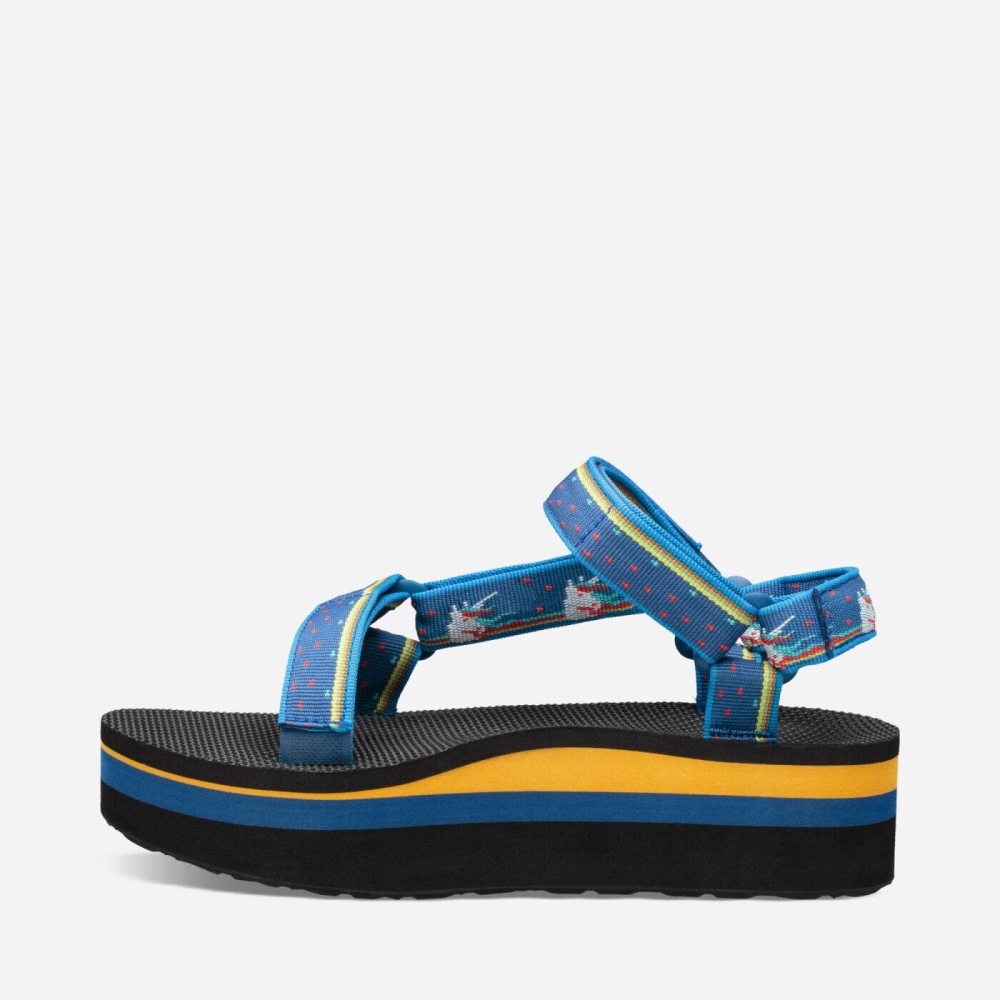 Women's Teva Flatform Universal Flatform Sandals Dark Blue | 142607BOL