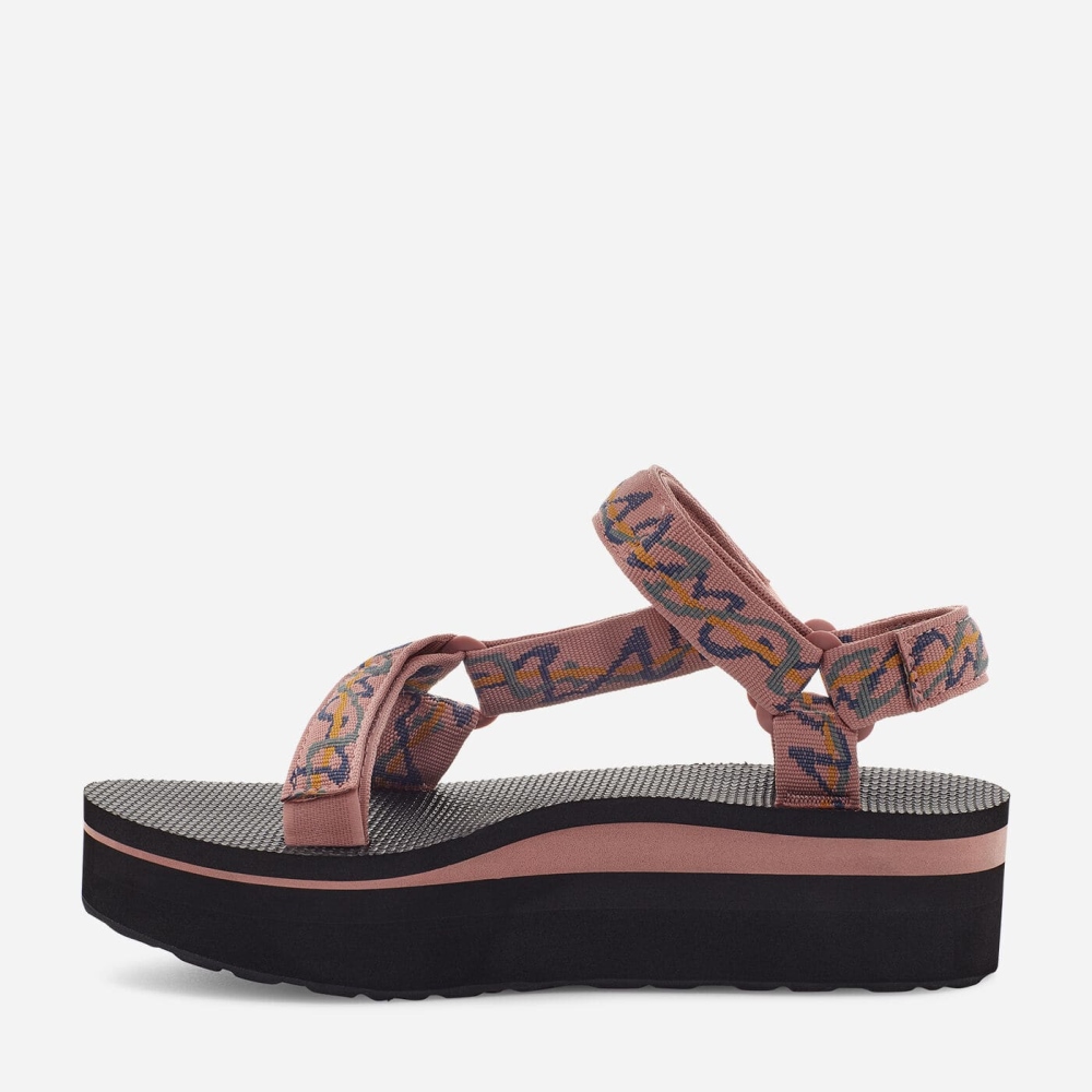 Women's Teva Flatform Universal Flatform Sandals Rose Brown | 153076JMG