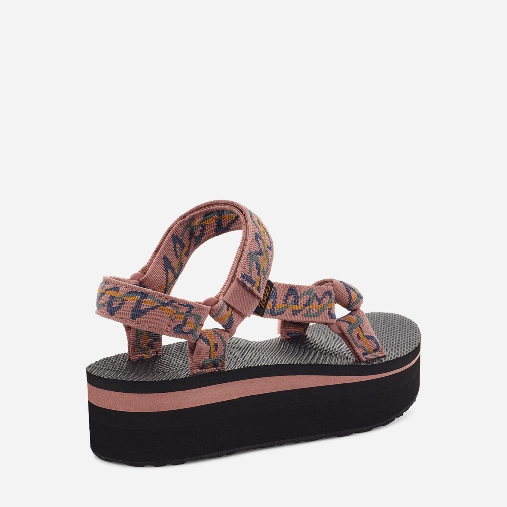 Women's Teva Flatform Universal Flatform Sandals Rose Brown | 153076JMG