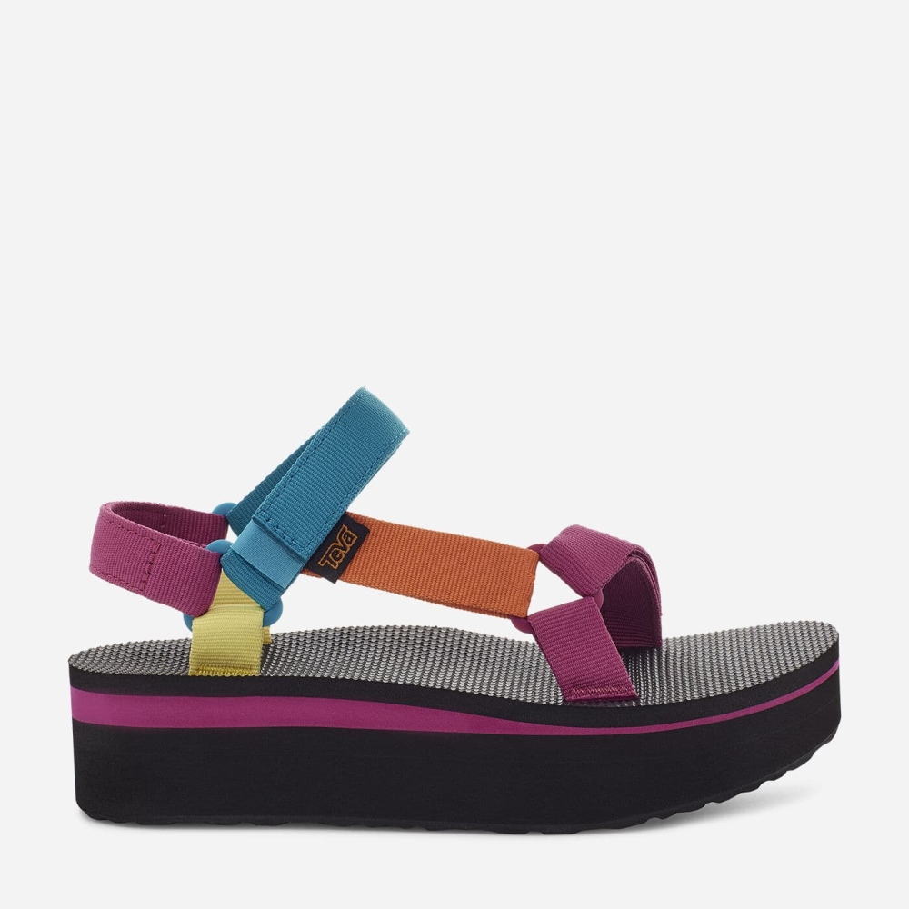 Women\'s Teva Flatform Universal Flatform Sandals Multicolor | 314027FTE