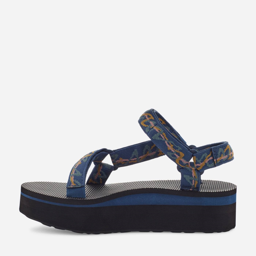 Women's Teva Flatform Universal Flatform Sandals Navy | 349587JFP