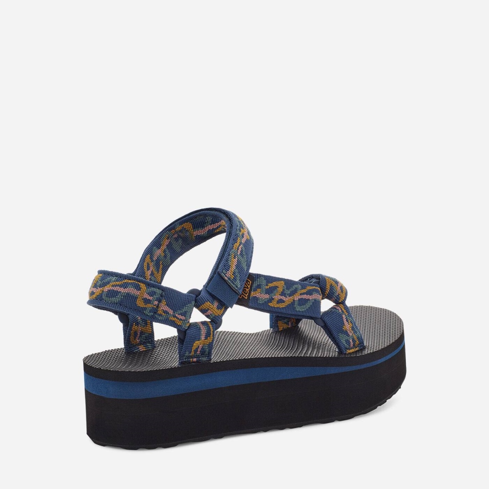 Women's Teva Flatform Universal Flatform Sandals Navy | 349587JFP