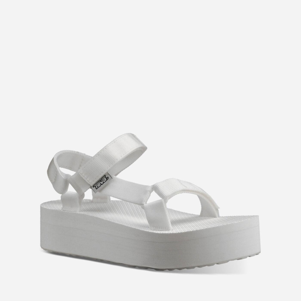 Women's Teva Flatform Universal Flatform Sandals White | 586741AUL