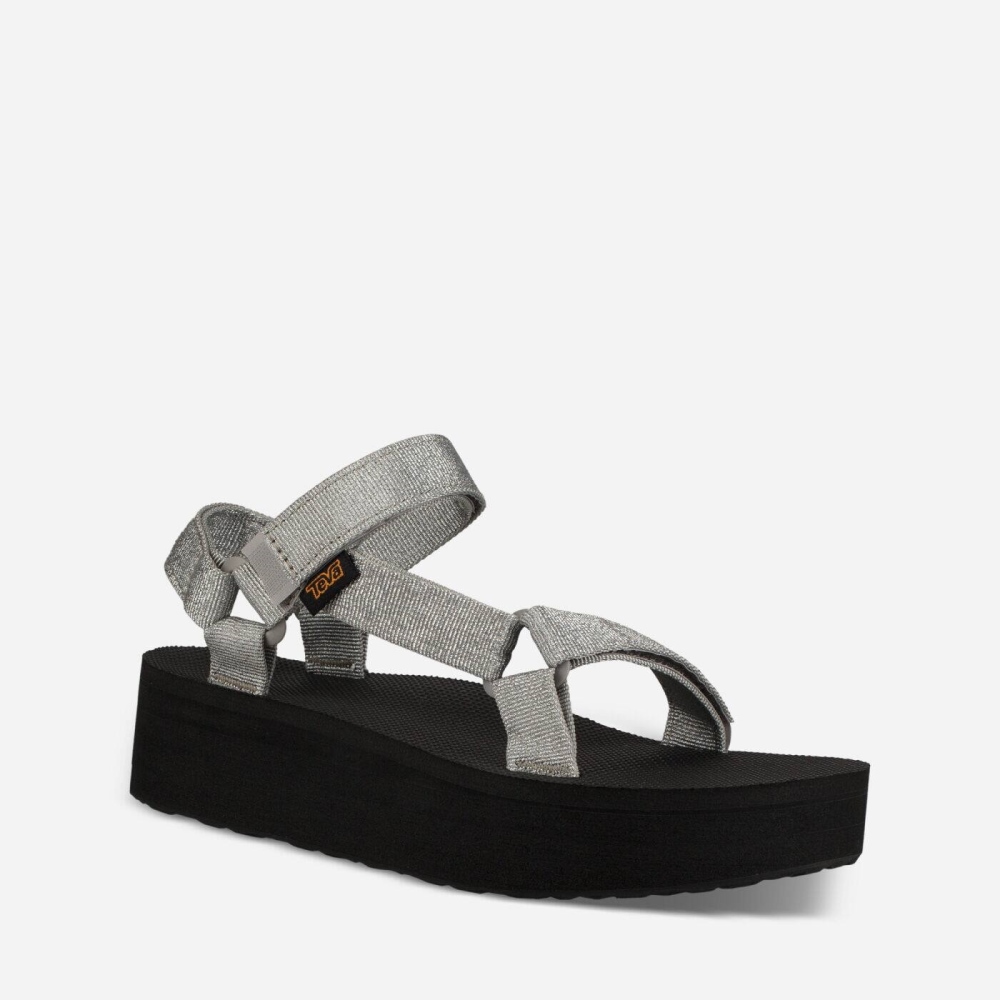 Women's Teva Flatform Universal Flatform Sandals Silver | 682314UKJ