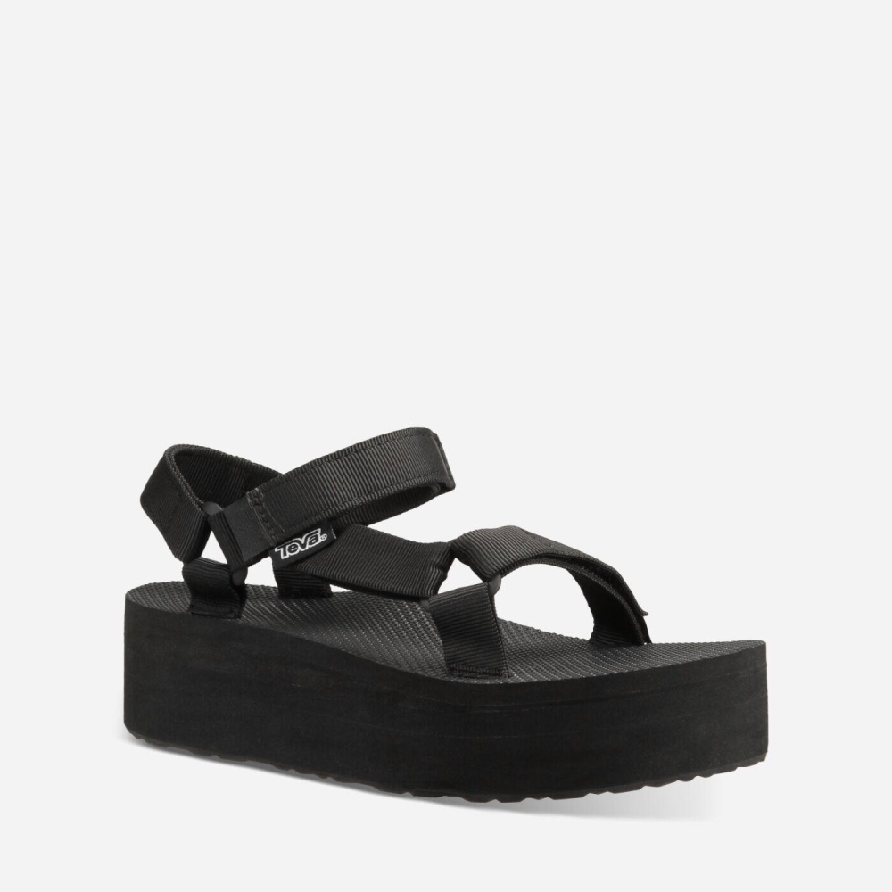 Women's Teva Flatform Universal Flatform Sandals Black | 934728ZWO