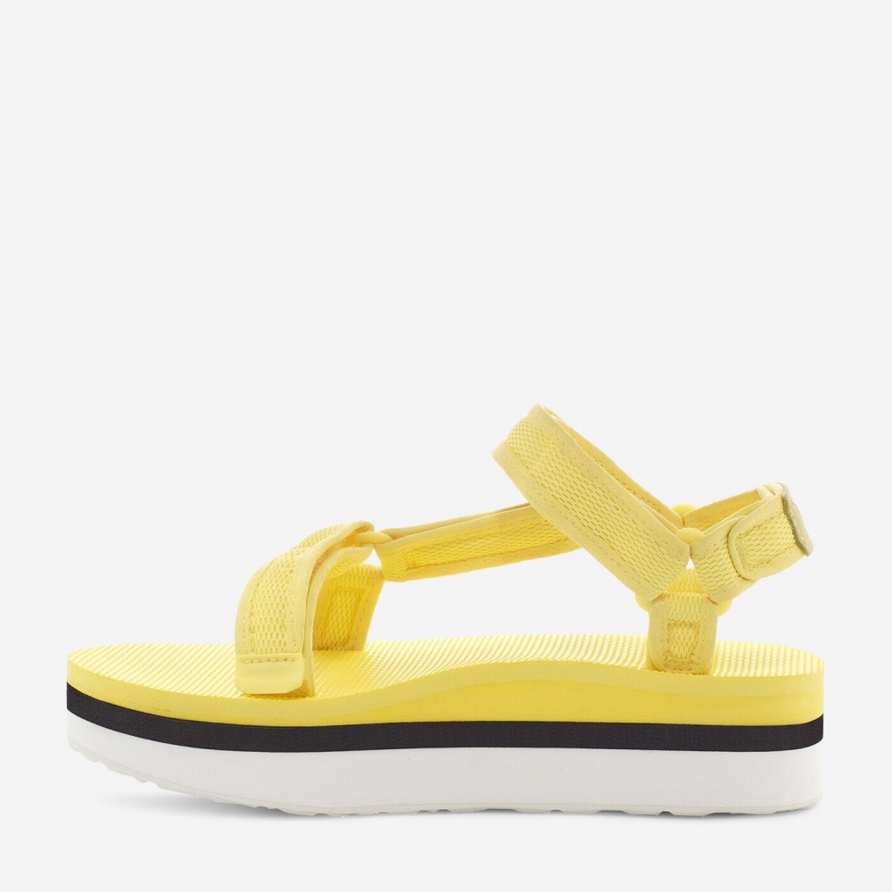 Women's Teva Flatform Universal Mesh Print Flatform Sandals Yellow | 682713FEL