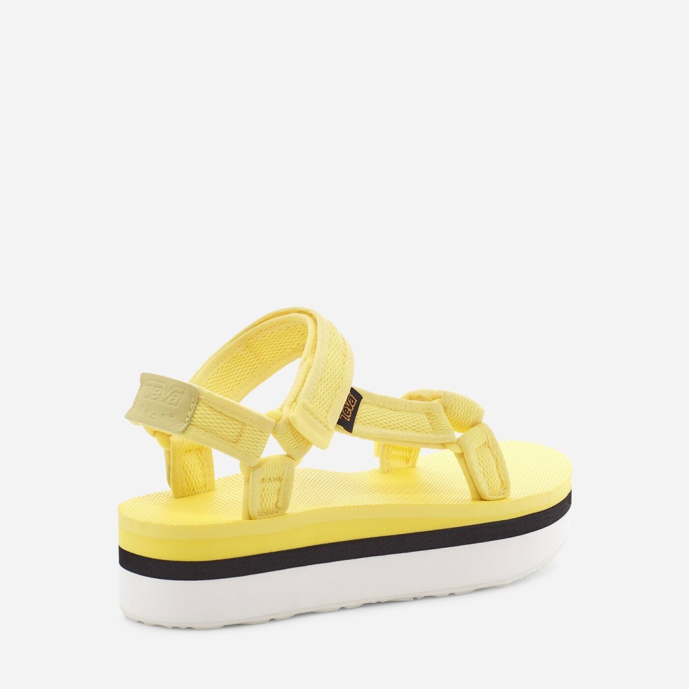 Women's Teva Flatform Universal Mesh Print Flatform Sandals Yellow | 682713FEL