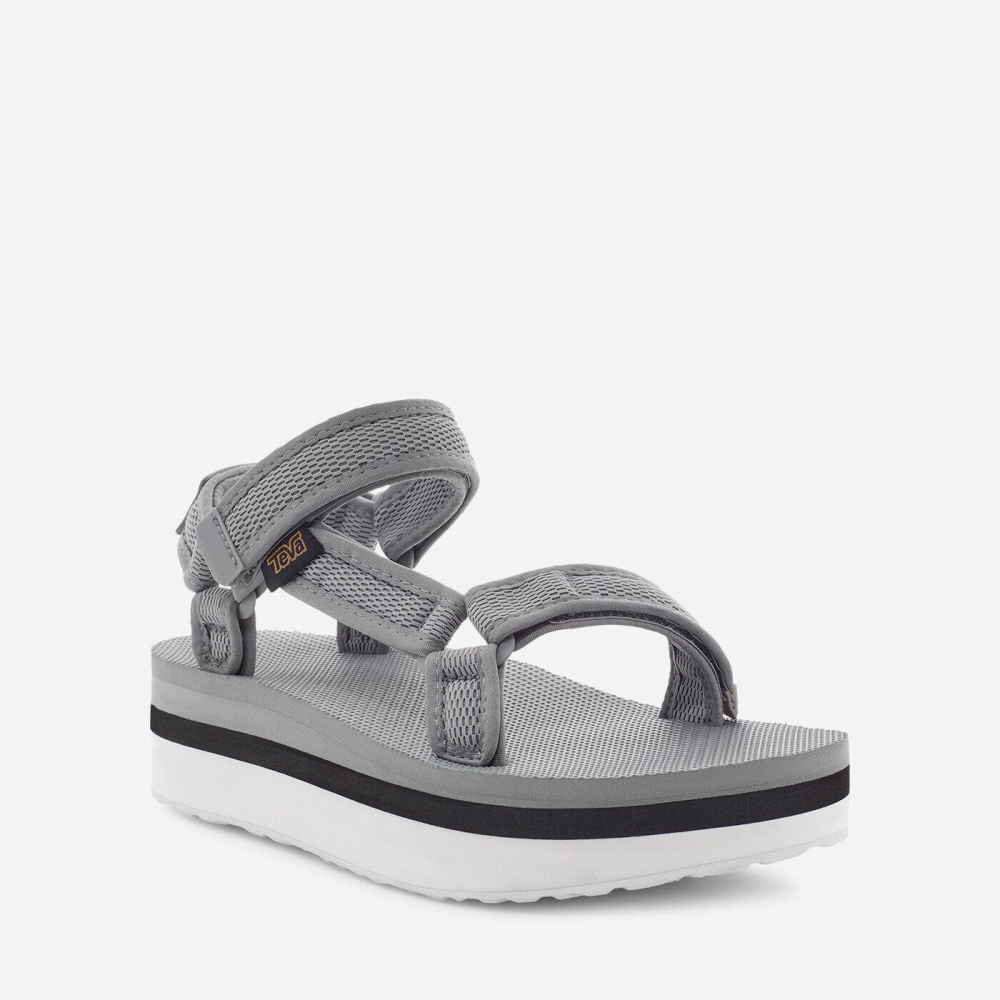 Women's Teva Flatform Universal Mesh Print Flatform Sandals Grey | 853492BDV