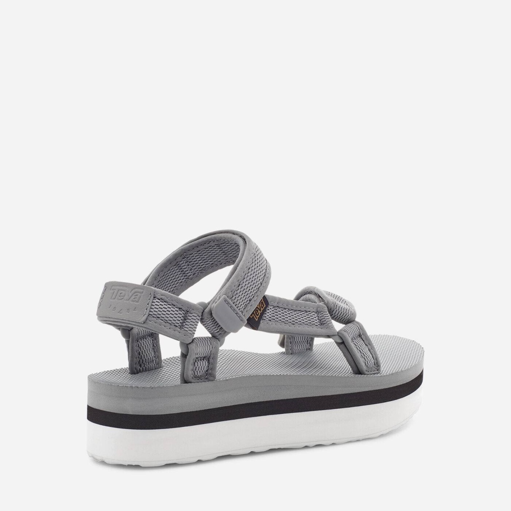 Women's Teva Flatform Universal Mesh Print Flatform Sandals Grey | 853492BDV