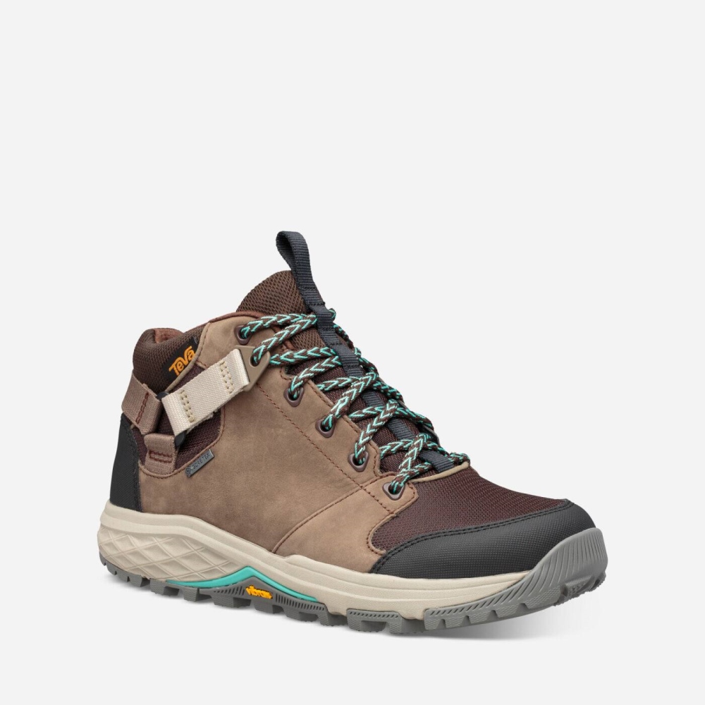 Women's Teva Grandview GTX Boots Chocolate | 851673GQO