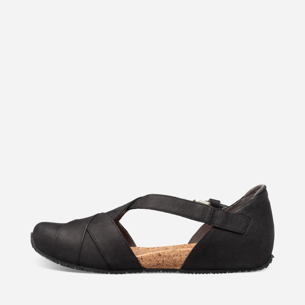 Women's Teva Mahonia Mary Jane Slip On Shoes Black | 738954NSW