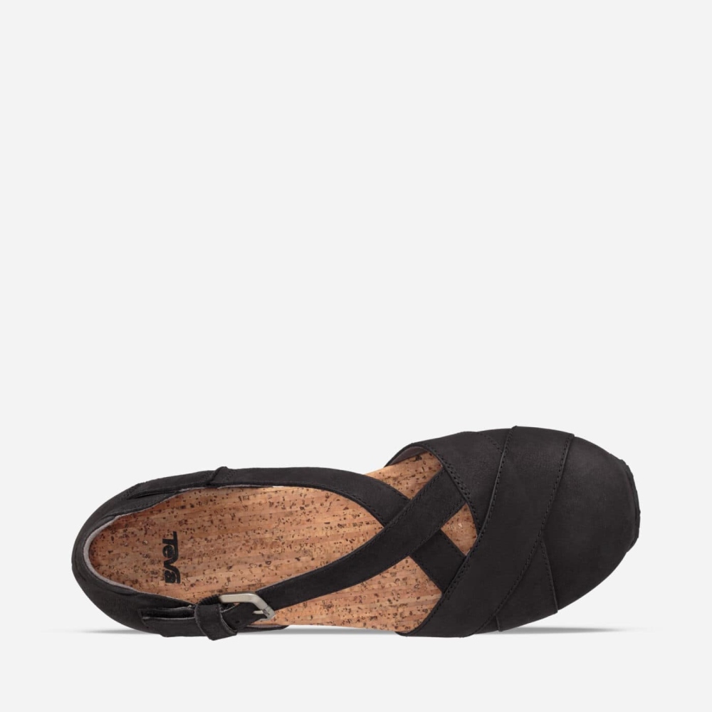 Women's Teva Mahonia Mary Jane Slip On Shoes Black | 738954NSW