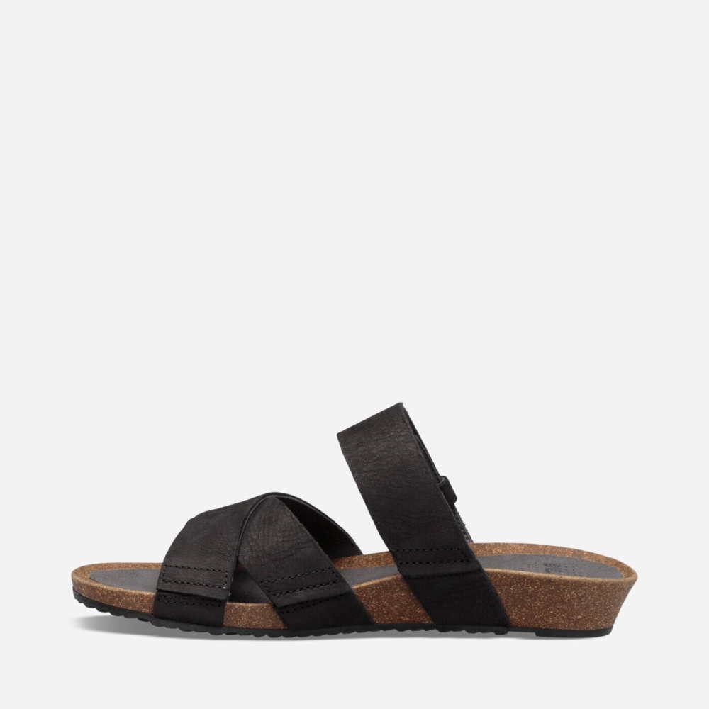 Women's Teva Mahonia Slide Sandals Black | 896150HWL