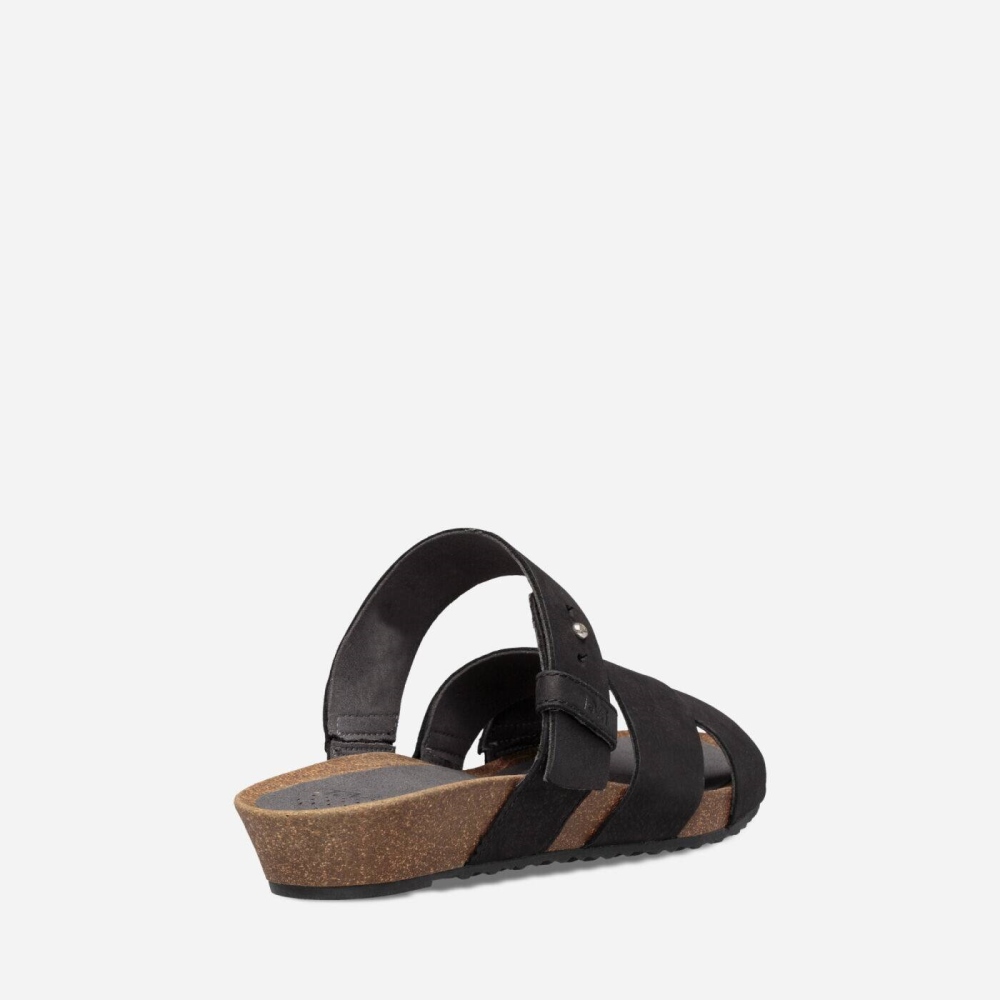 Women's Teva Mahonia Slide Sandals Black | 896150HWL