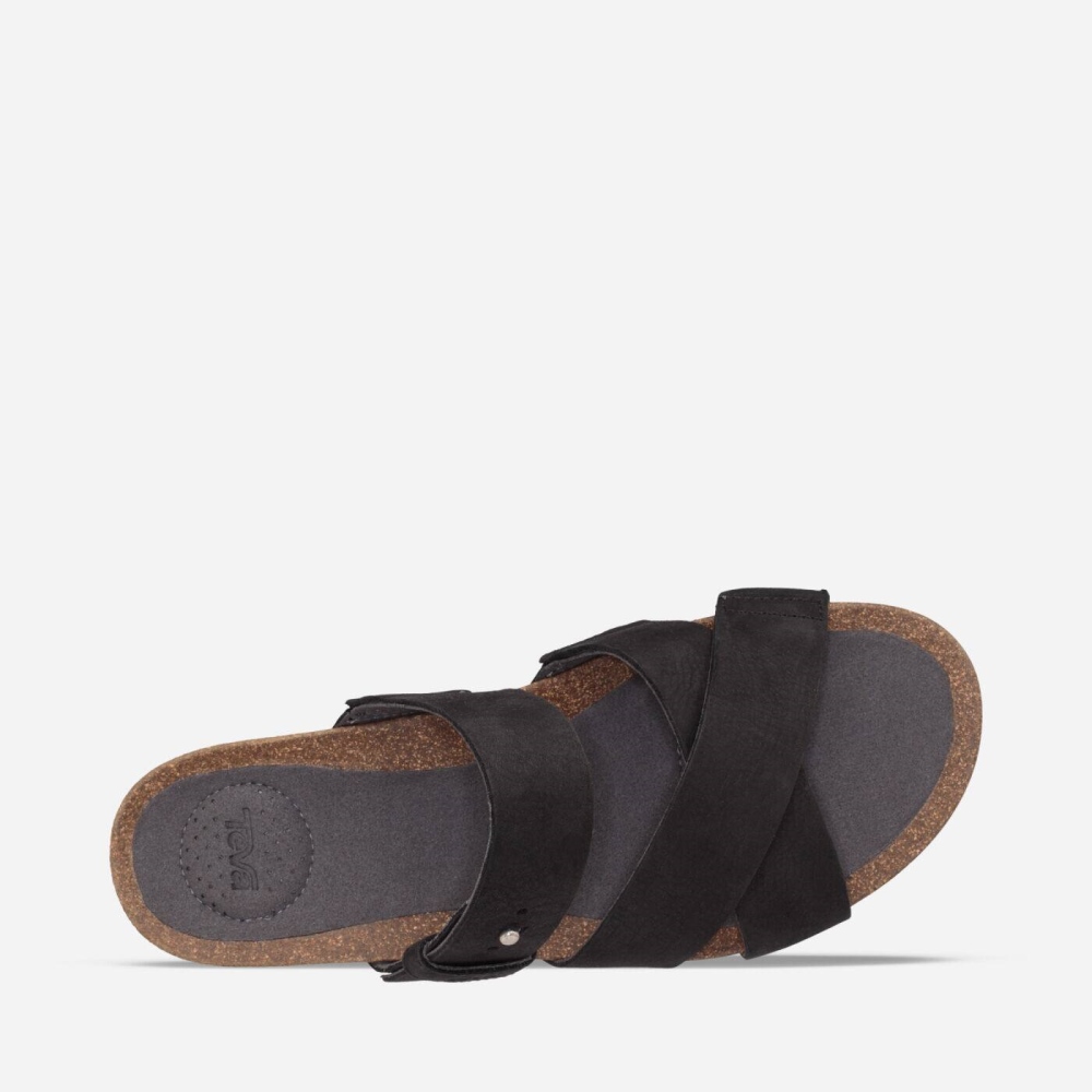 Women's Teva Mahonia Slide Sandals Black | 896150HWL