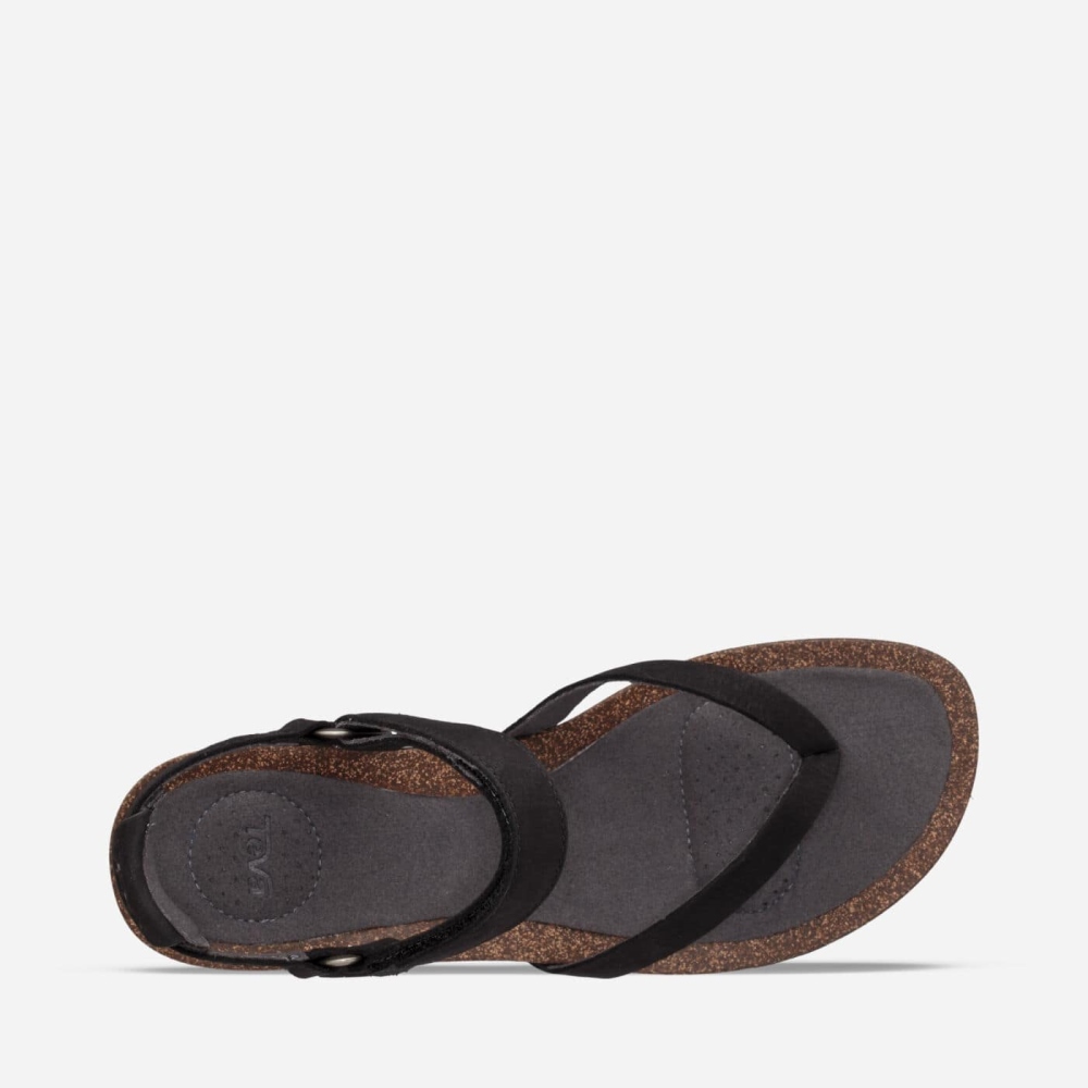 Women's Teva Mahonia Wedge Sandals Black | 701869IRX