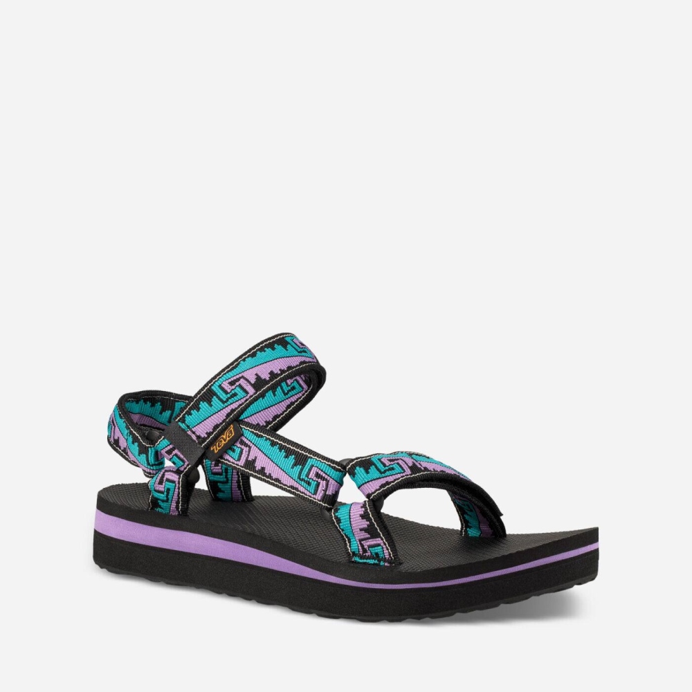 Women's Teva Midform Universal Flatform Sandals Black | 120796DNP