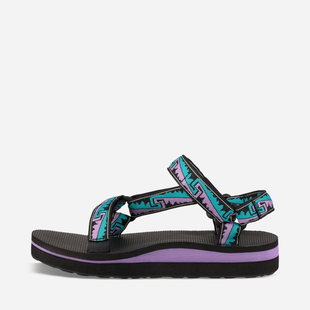 Women's Teva Midform Universal Flatform Sandals Black | 120796DNP