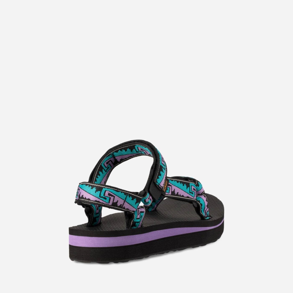 Women's Teva Midform Universal Flatform Sandals Black | 120796DNP