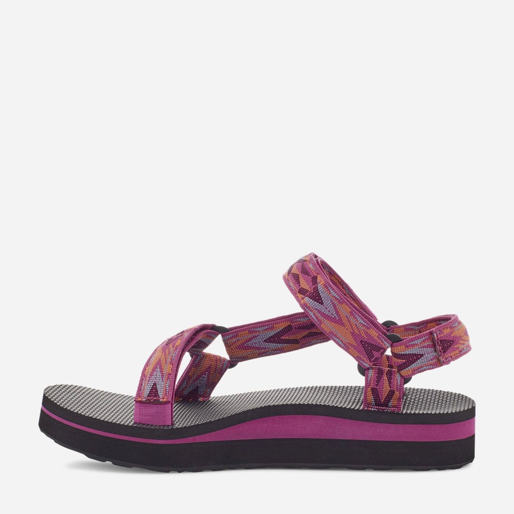 Women's Teva Midform Universal Flatform Sandals Black Rose | 134065BYH