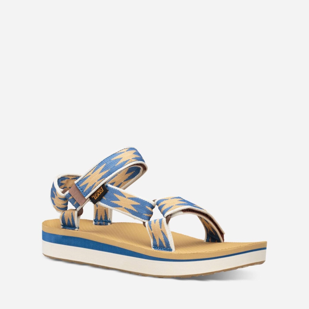 Women's Teva Midform Universal Flatform Sandals Dark Blue | 187265BAG