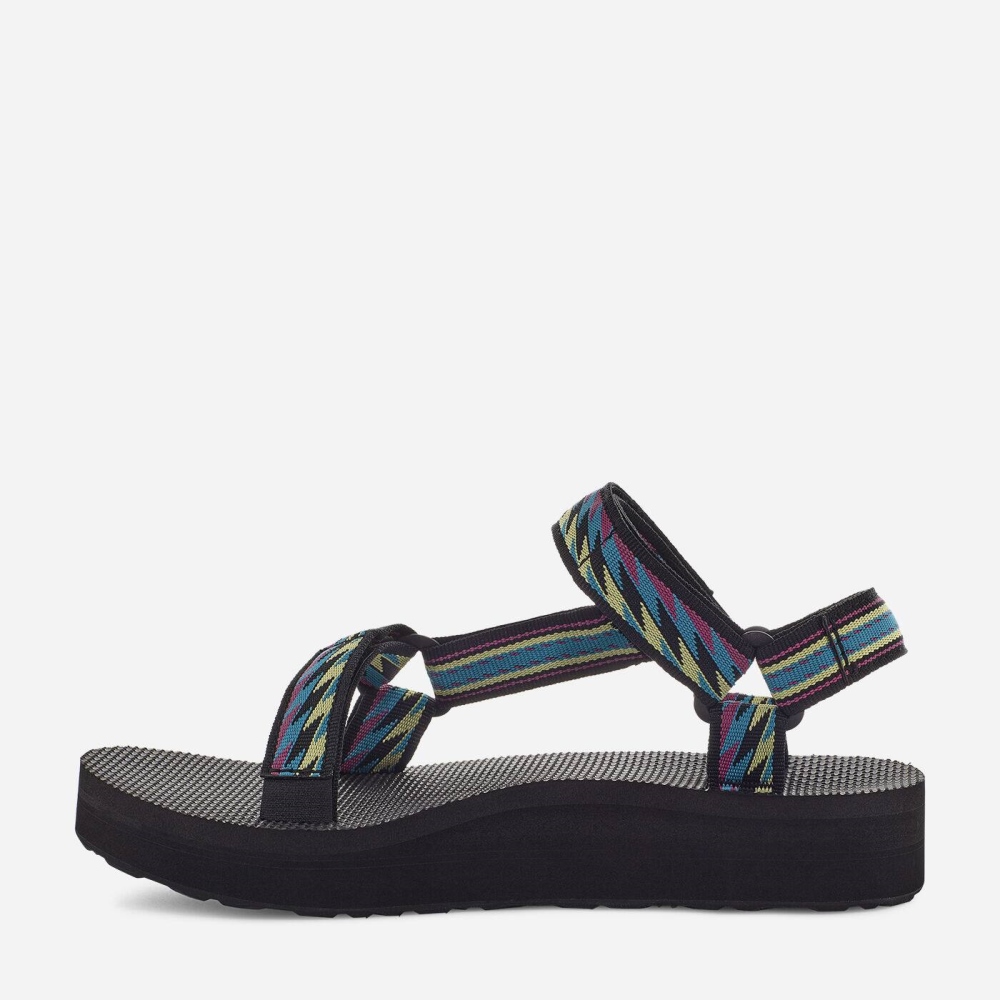 Women's Teva Midform Universal Flatform Sandals Black | 284190EIZ