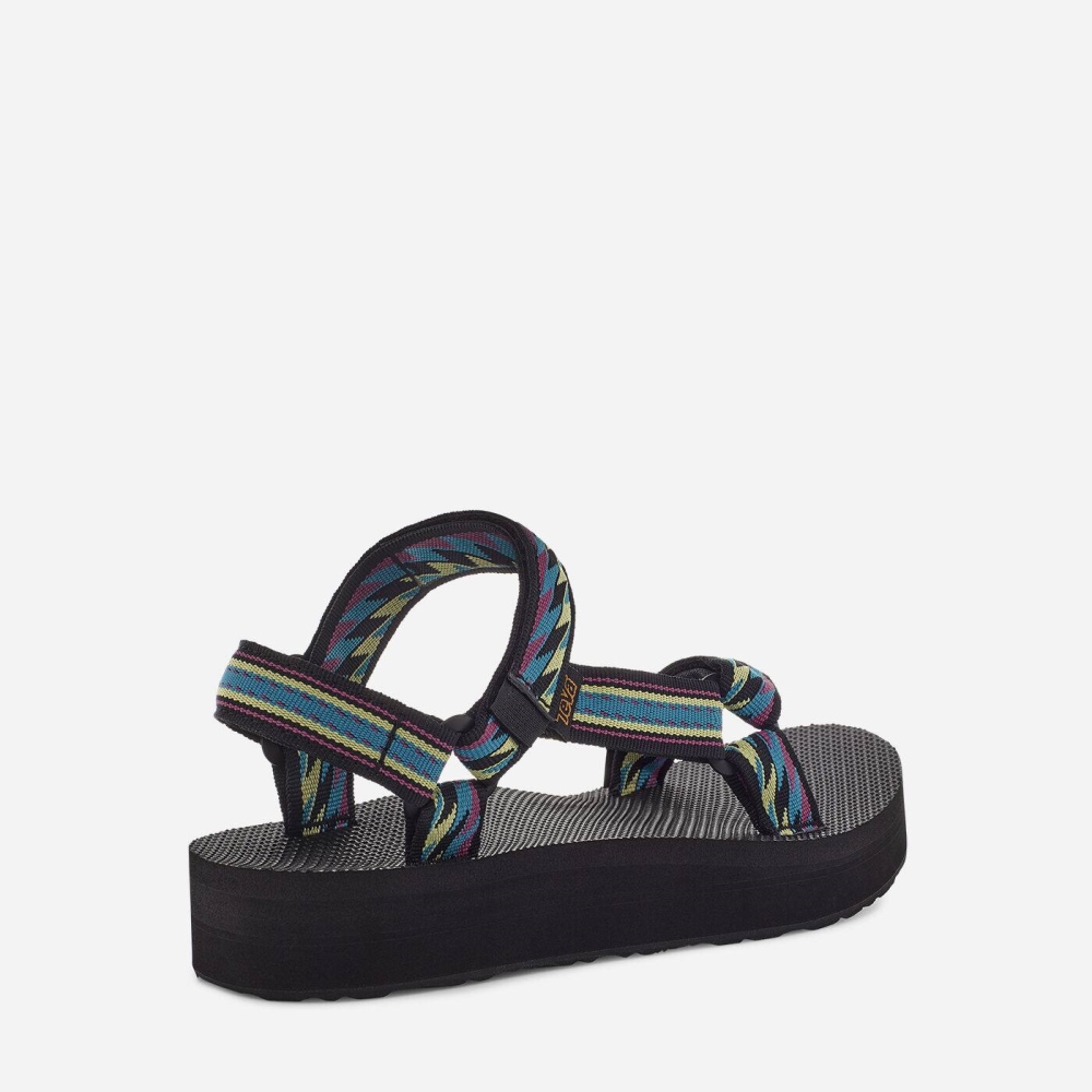 Women's Teva Midform Universal Flatform Sandals Black | 284190EIZ