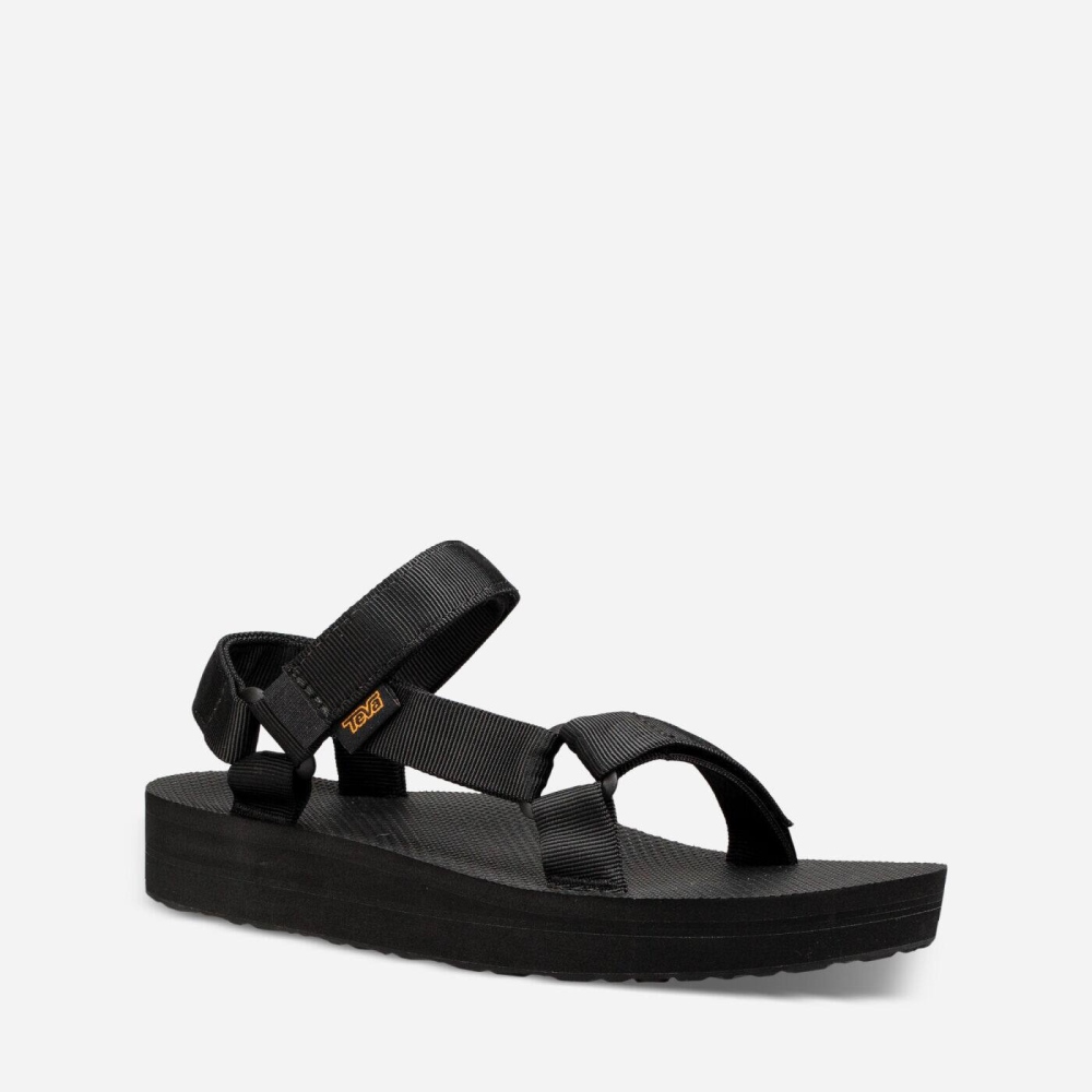 Women's Teva Midform Universal Flatform Sandals Black | 295341NTG