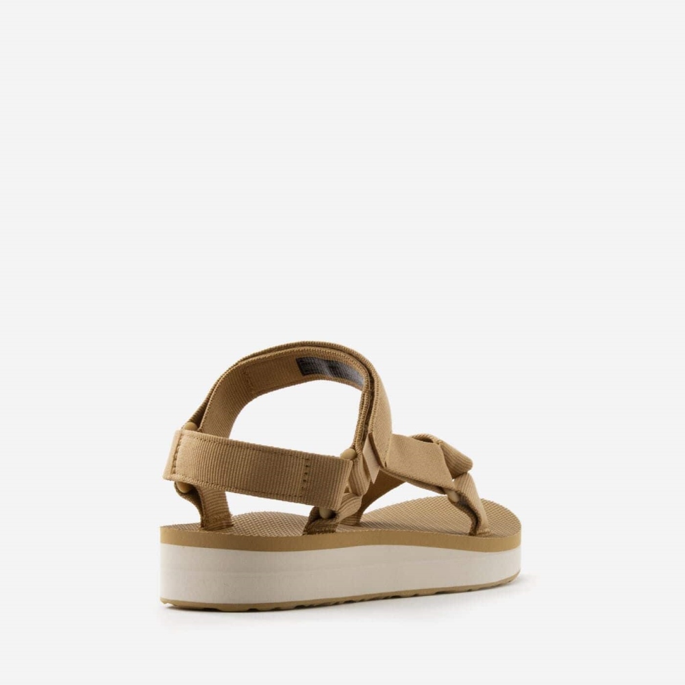 Women's Teva Midform Universal Flatform Sandals Khaki | 931802JIP