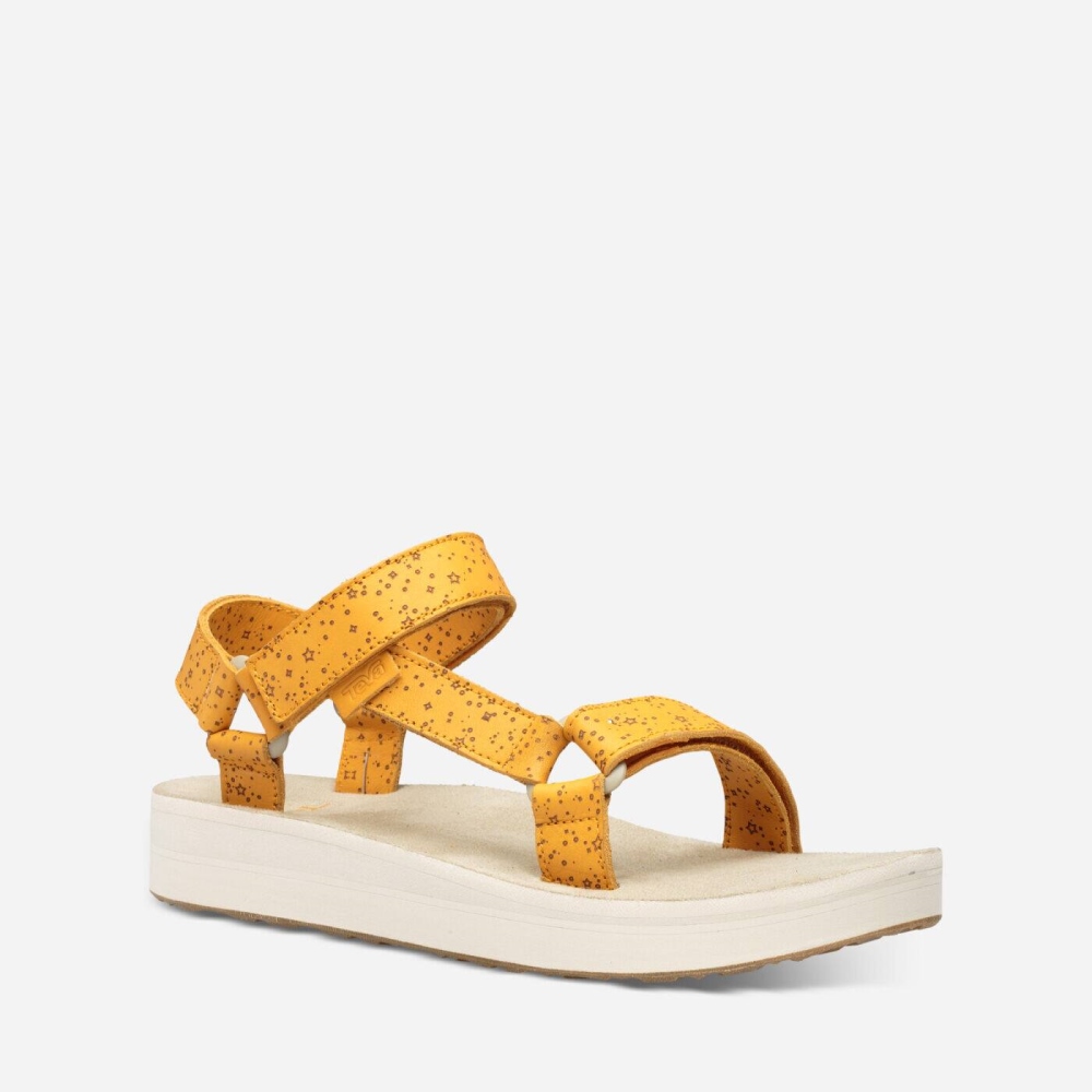 Women's Teva Midform Universal Star Flatform Sandals Yellow | 605389HVG