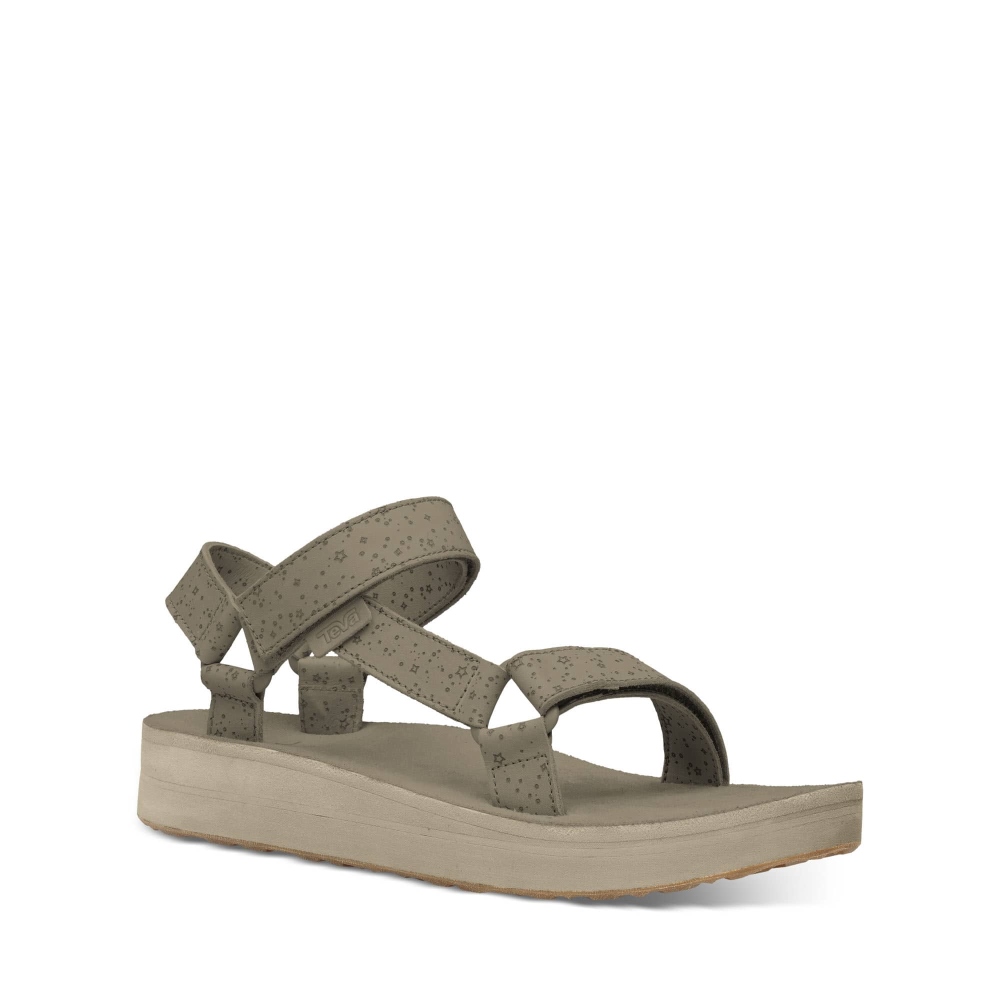 Women's Teva Midform Universal Star Flatform Sandals Beige | 631045OZL