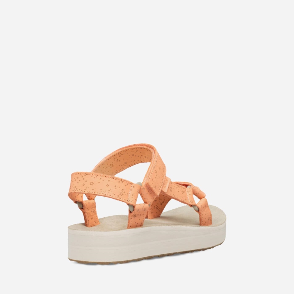 Women's Teva Midform Universal Star Flatform Sandals Orange | 890561RKB