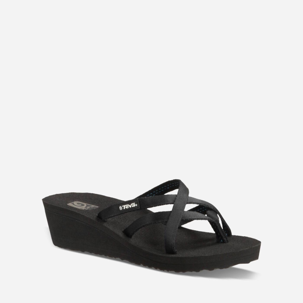 Women's Teva Mush Mandalyn Ola 2 Wedge Sandals Black | 932485FLU