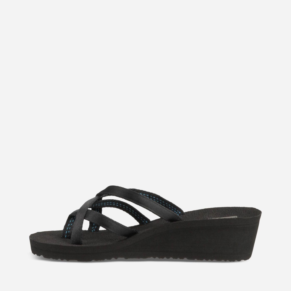 Women's Teva Mush Mandalyn Ola 2 Wedge Sandals Black | 932485FLU