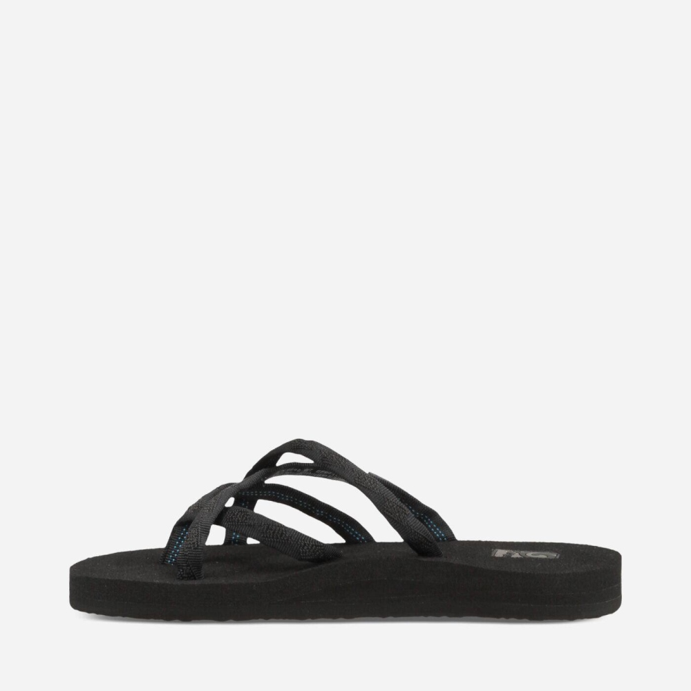 Women's Teva Olowahu Flip Flops Black | 548069YXZ