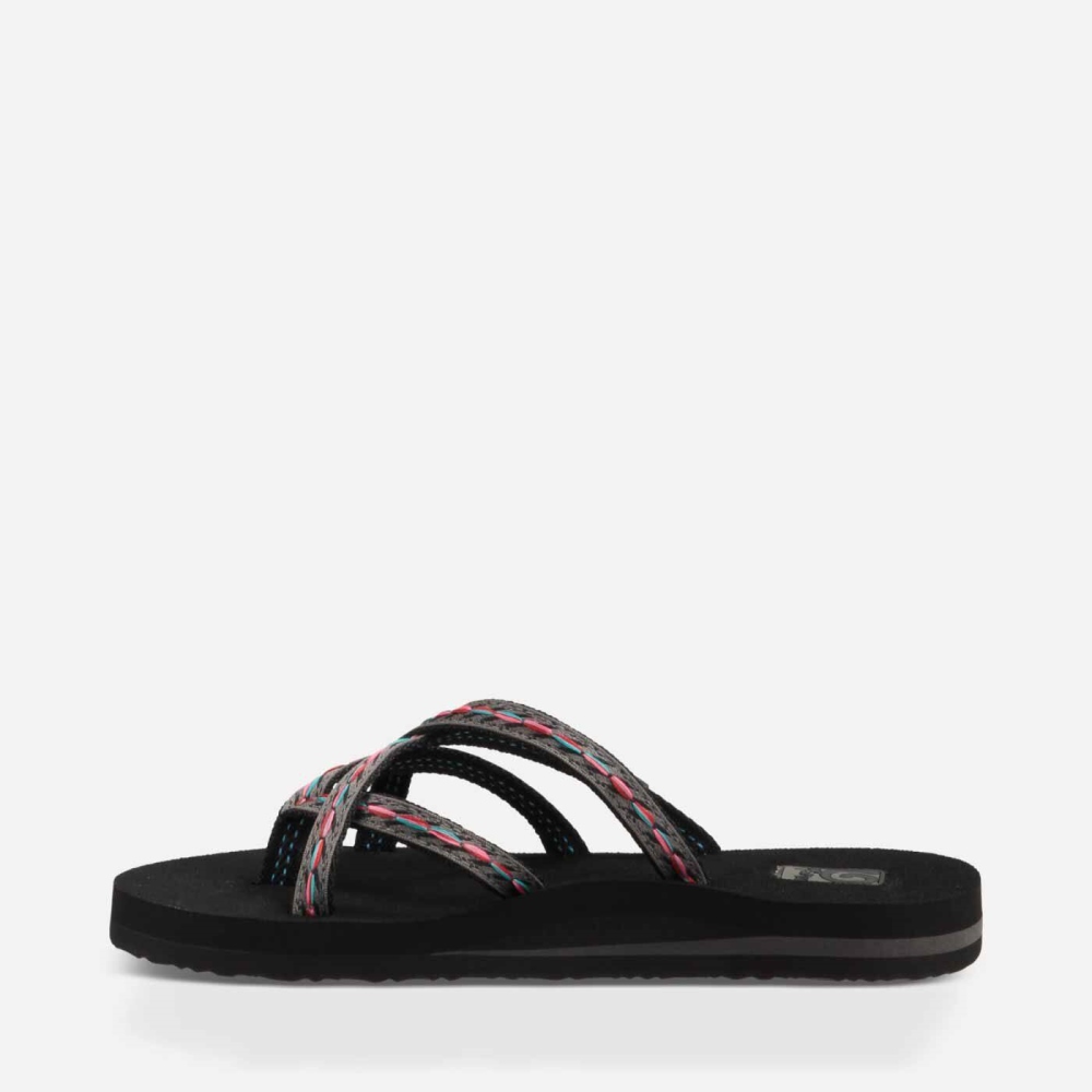 Women's Teva Olowahu Flip Flops Black | 643719RYF