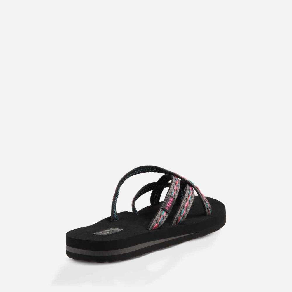 Women's Teva Olowahu Flip Flops Black | 643719RYF