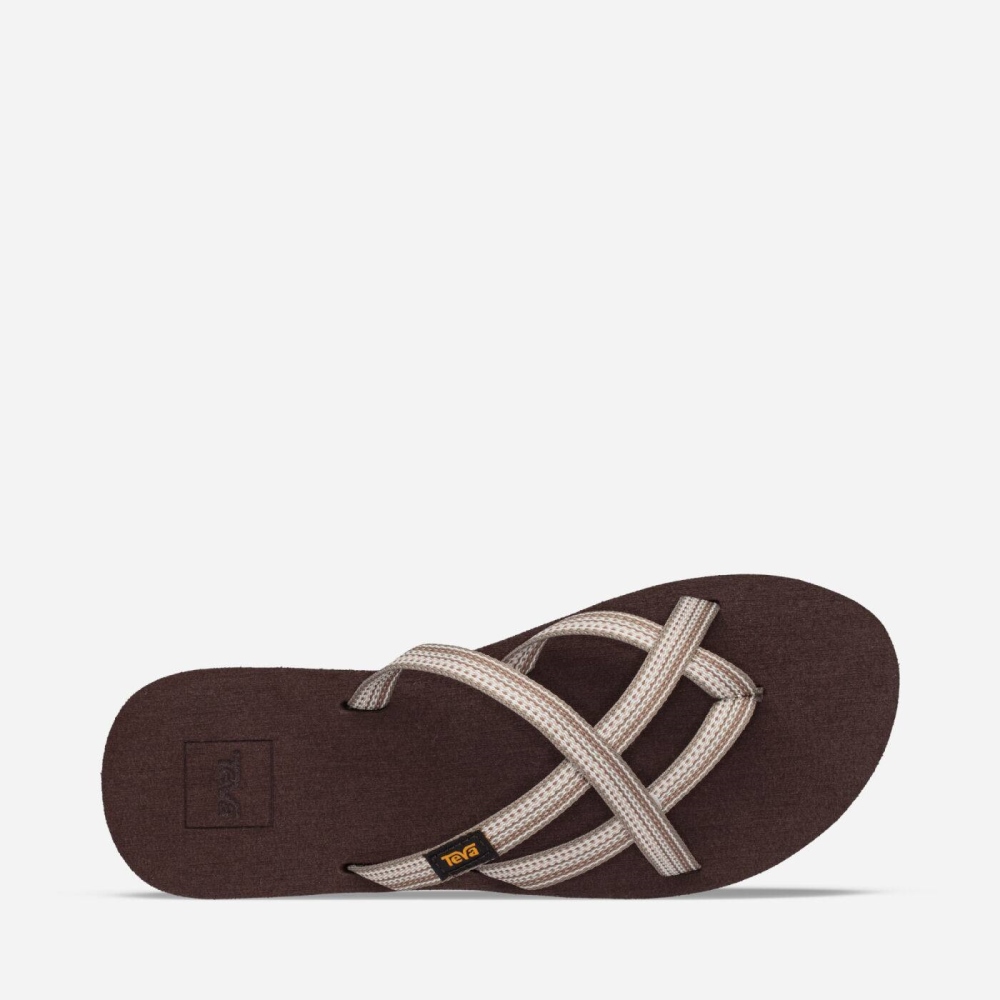 Women's Teva Olowahu Flip Flops Grey | 654182EIF