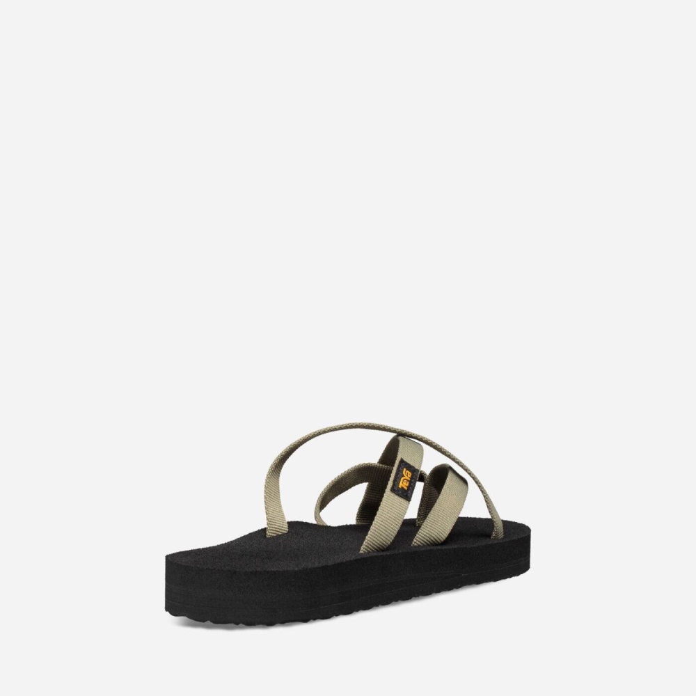 Women's Teva Olowahu Flip Flops Olive | 870549FKL