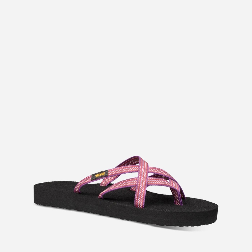 Women's Teva Olowahu Flip Flops Pink | 071483RFM